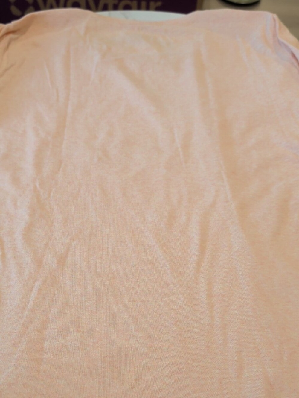 TALBOTS Size 2x Pre-Owned Peach Short Sleeve Tee with Subtle Speckle - Picture 5 of 7